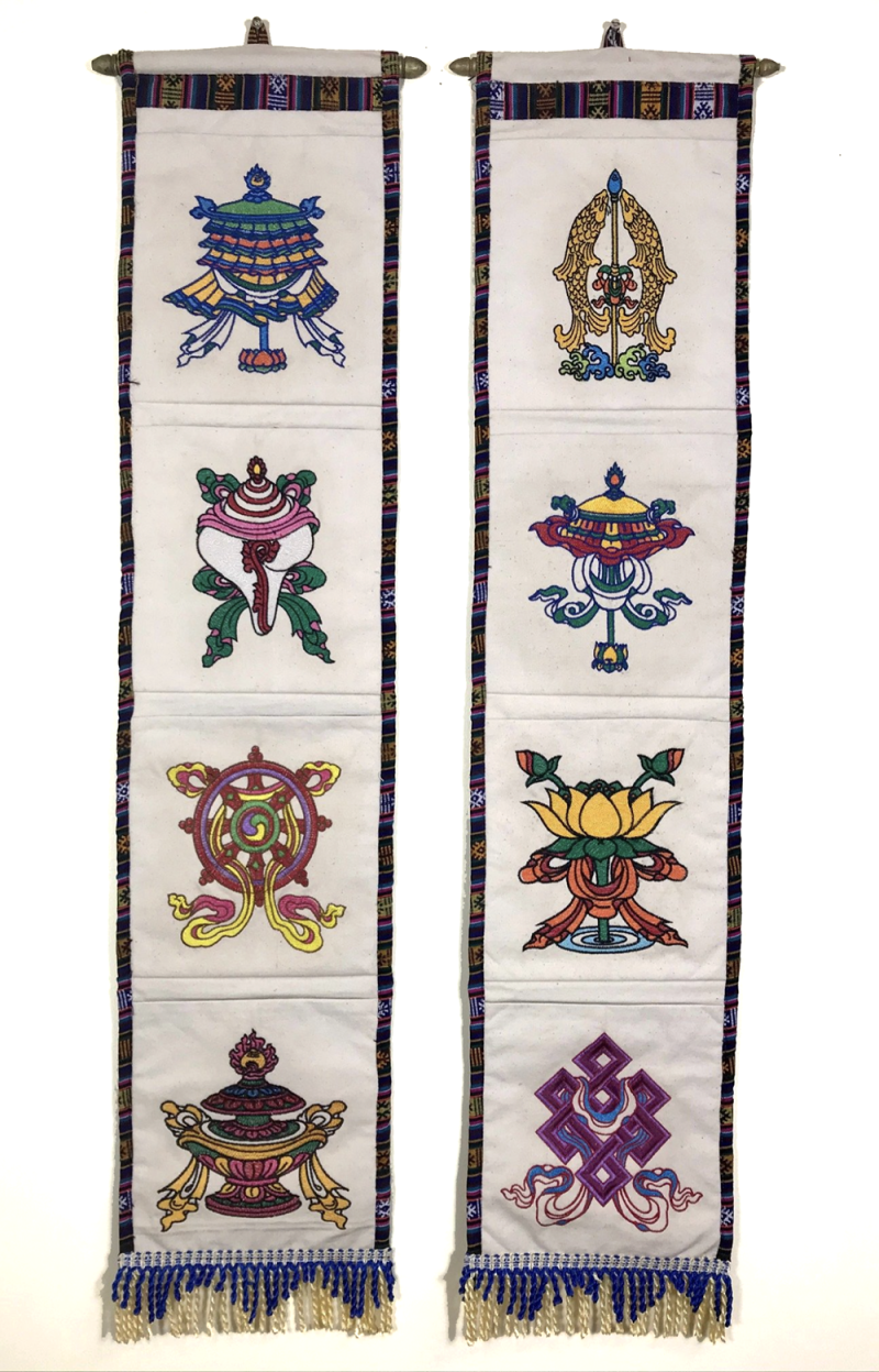 8 Auspicious Symbol Banner Set with Pockets - Image 4