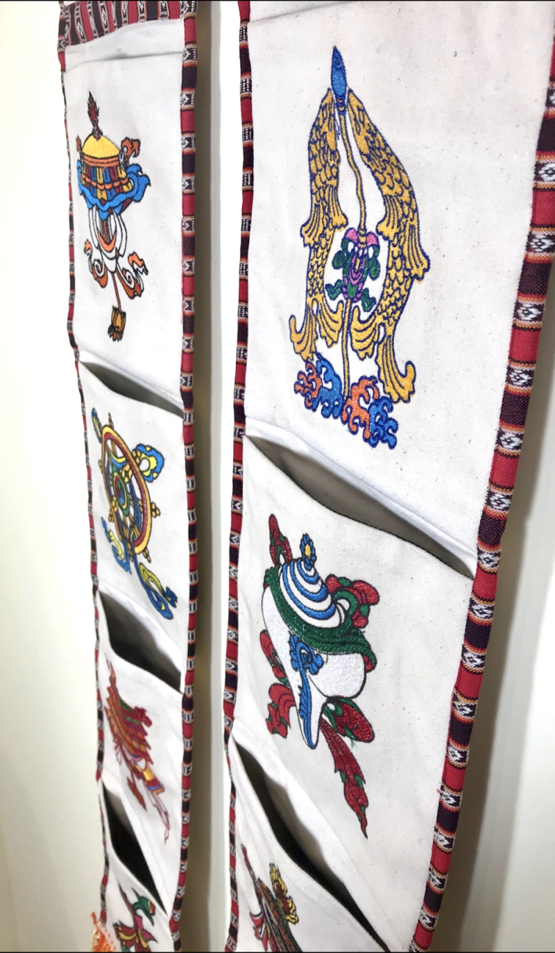 8 Auspicious Symbol Banner Set with Pockets - Image 2