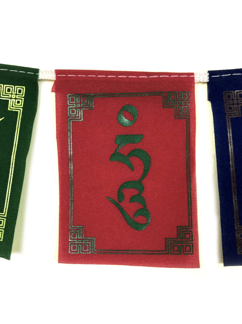 Five Warrior Syllables – Mini Prayer Flags set of 5 (small) - Image 2