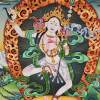 Khandro (Goddess) of the Sleep Yoga Practice: Seljé Dö Drelma Thangka - Image 3