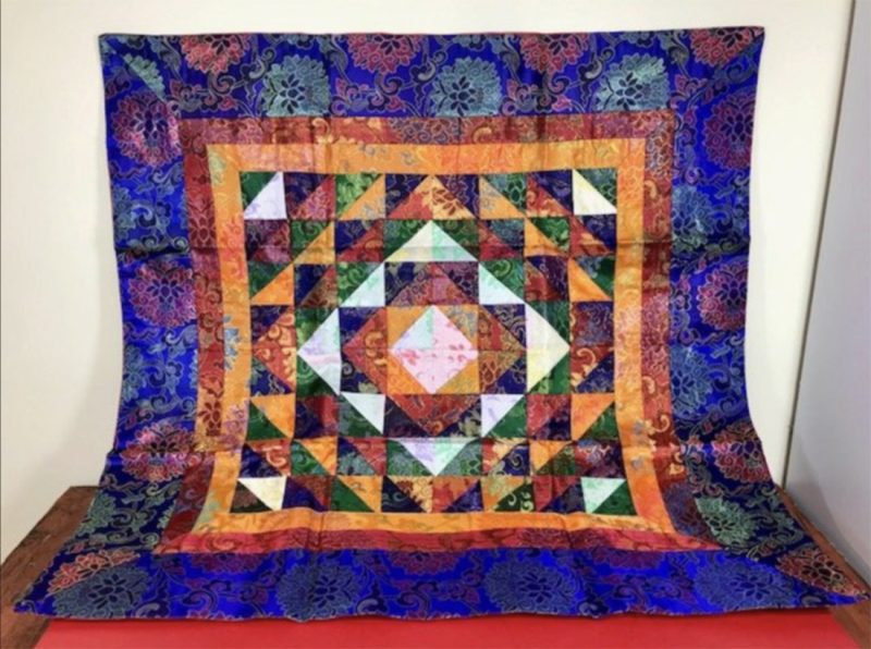 Large Quilted Altar Cloth with Gold-Colored Thread - Image 2