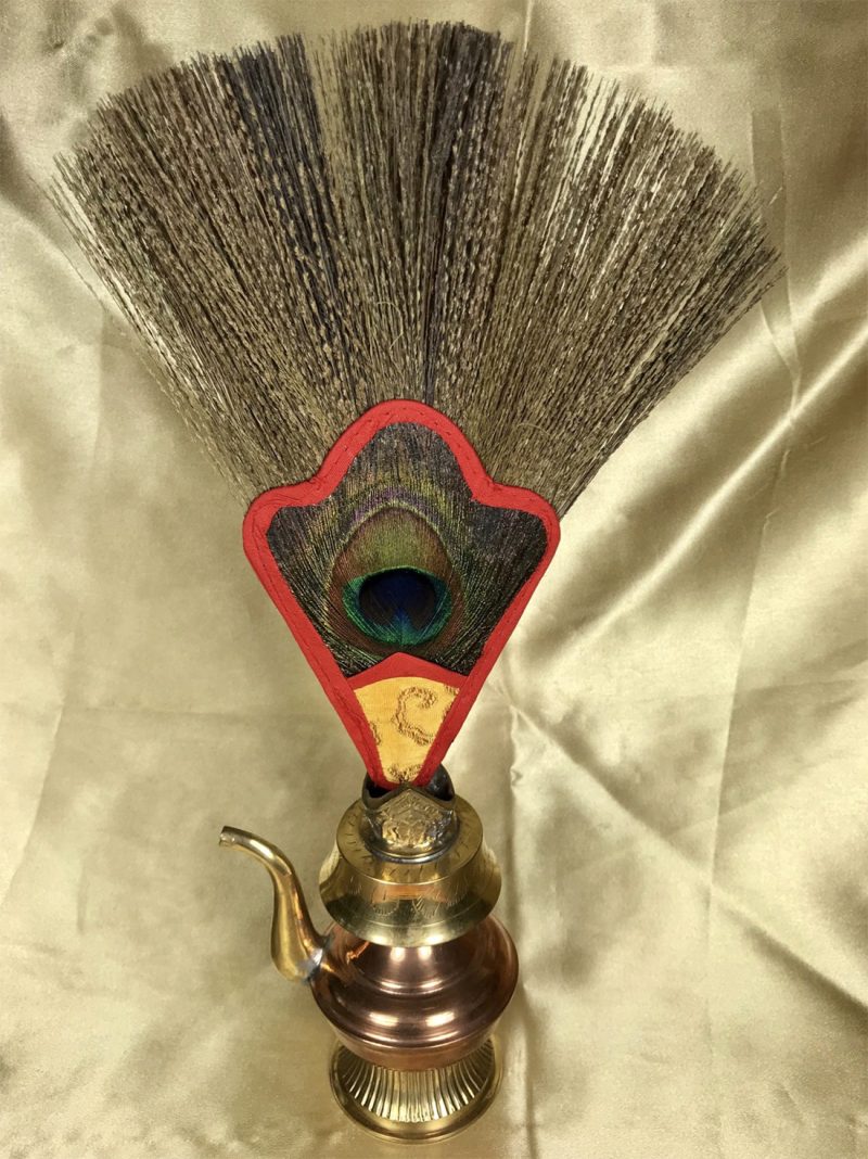 Bhumpa Peacock Feather Fan - Image 2