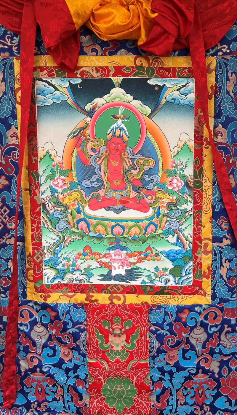 Lishu Taring Thangka w/ unique brocade - Image 2